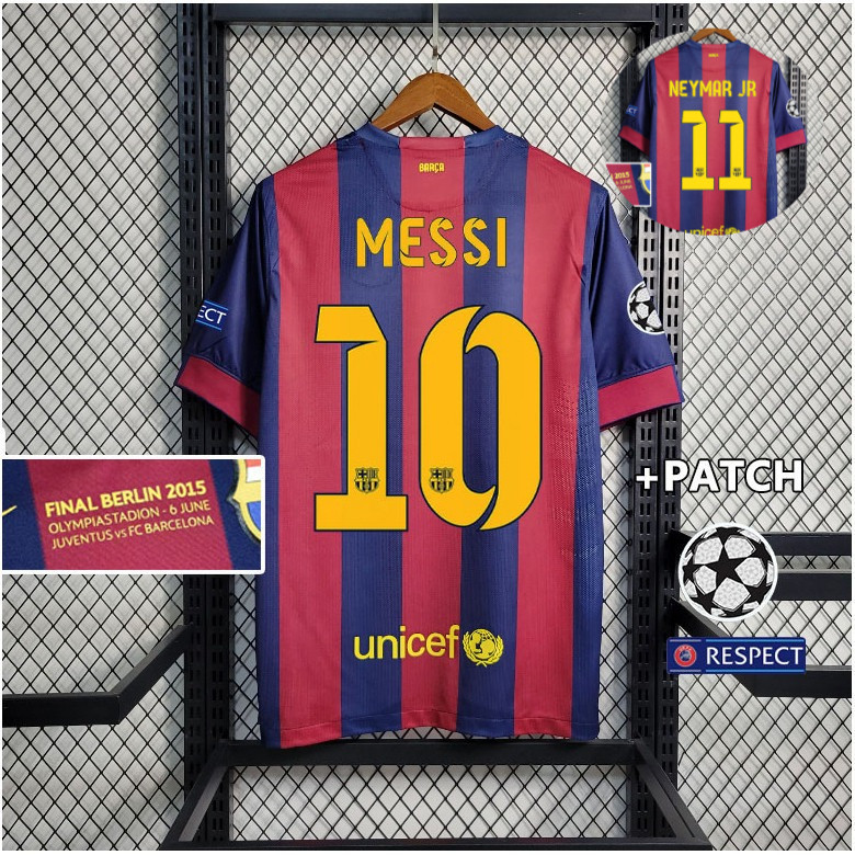 2014/15 Barcelona home Retro version MESSI NEYMAR JR high quality football jersey S-2XL
