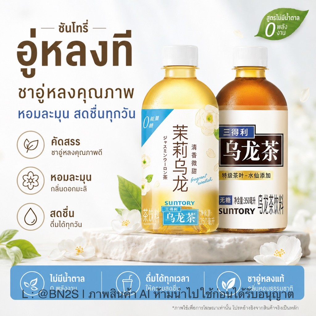 Suntory Oolong Tea ชาอู่หลงซันโทรี่ คัดใบชาเกรดพิเศษ ดับกระหาย หอมชุ่มคอ มีให้เลือก 2 รสชาติ