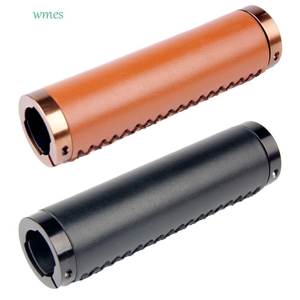 WMES1ZA จักรยาน Cowhide Grips Vintage ล็อคบาร์ End ขี่จักรยาน MTB Handlebar ฝาครอบจักรยานถนน MTB Cuf