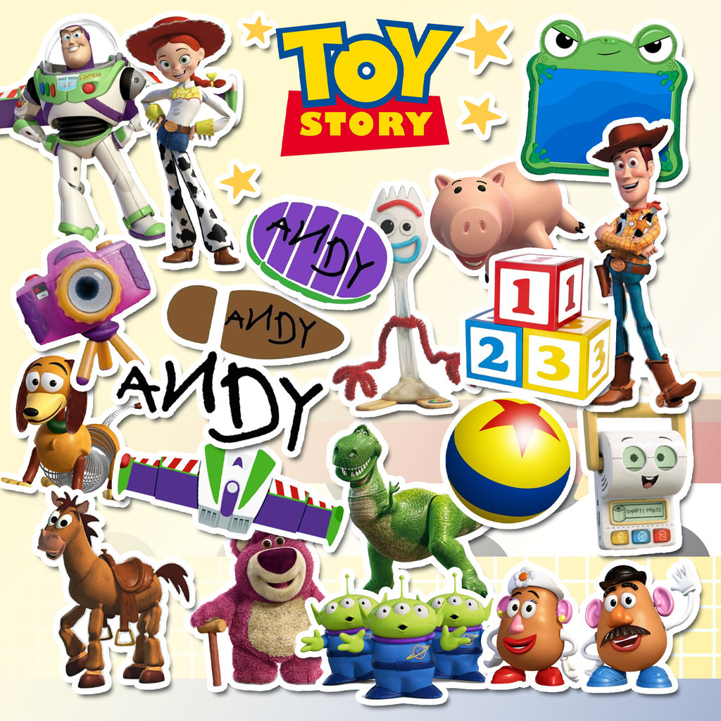23 ชิ้น TOY STORY v2 สติ๊กเกอร์แพ็ค | สติ๊กเกอร์กันน้ําป้องกันการจางหาย | สติ๊กเกอร์ Aesthetic