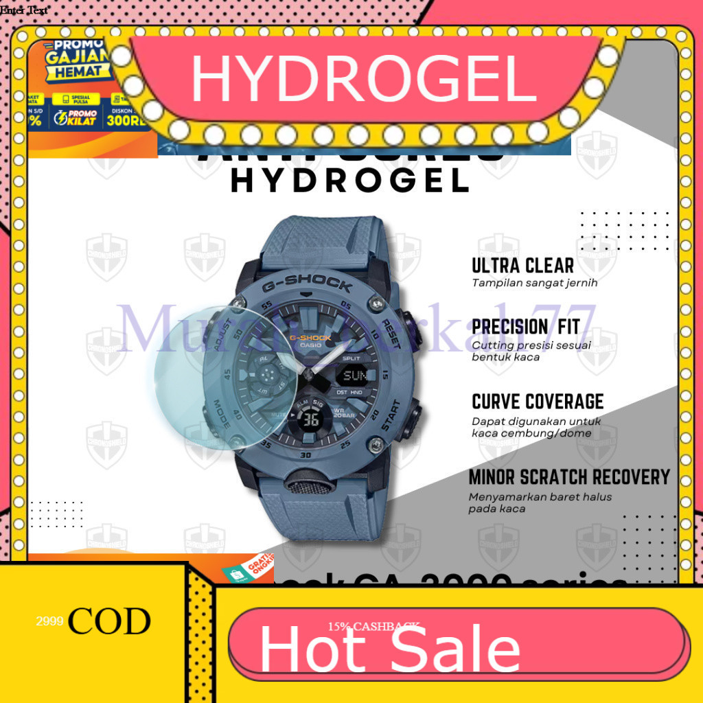 HYDROGEL ไฮโดรเจลป้องกันรอยขีดข่วนสําหรับ Casio G-Shock GA2000 GA 2000