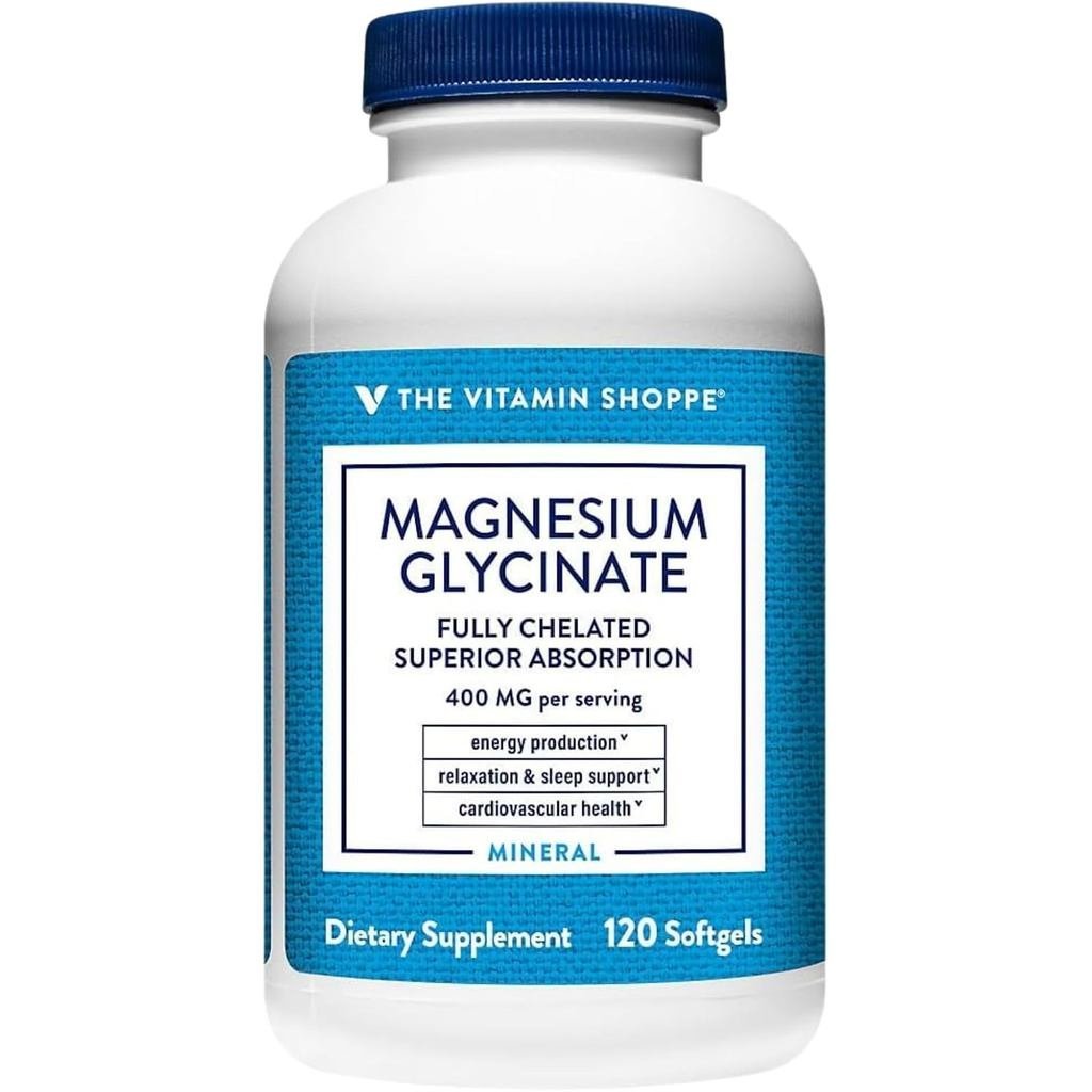 The Vitamin Shoppe Brandไกลซิเนต 400 มก. 120 ซอฟท์เจล OC8A