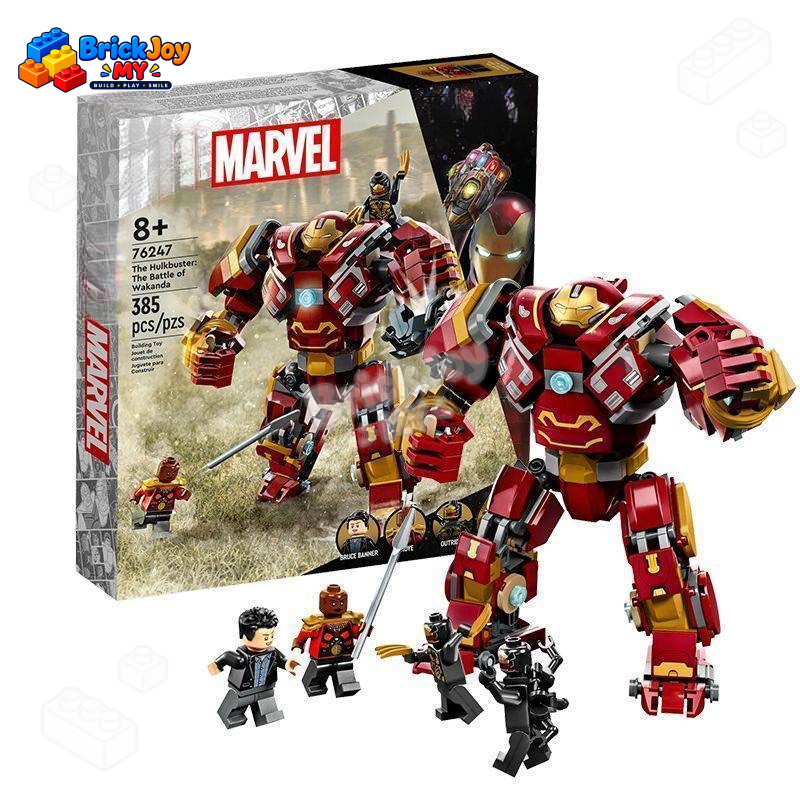 76247 Hulkbuster Battle of Wakanda Building Blocks ชุด, Superhero War Mech รุ่น DIY อิฐชุดประกอบ,สะสมของขวัญของเล่นสําหรับชาย