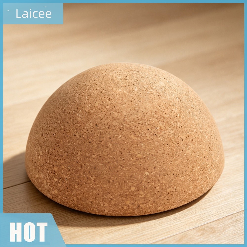 [Laicee.th] Cork Yoga Half Ball Cork Balance Yoga Half Ball Hemping Core Training Assistant Ball สํา