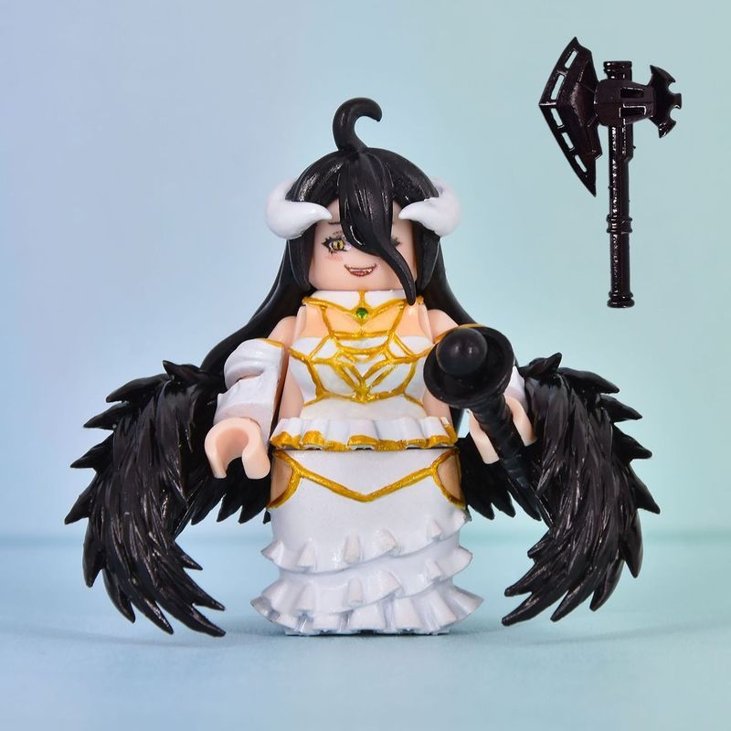 Albedo Albedo Albedo Third Party Creation ทีมการพิมพ์ 3D รูป Pure White Devil Building Block ของเล่น