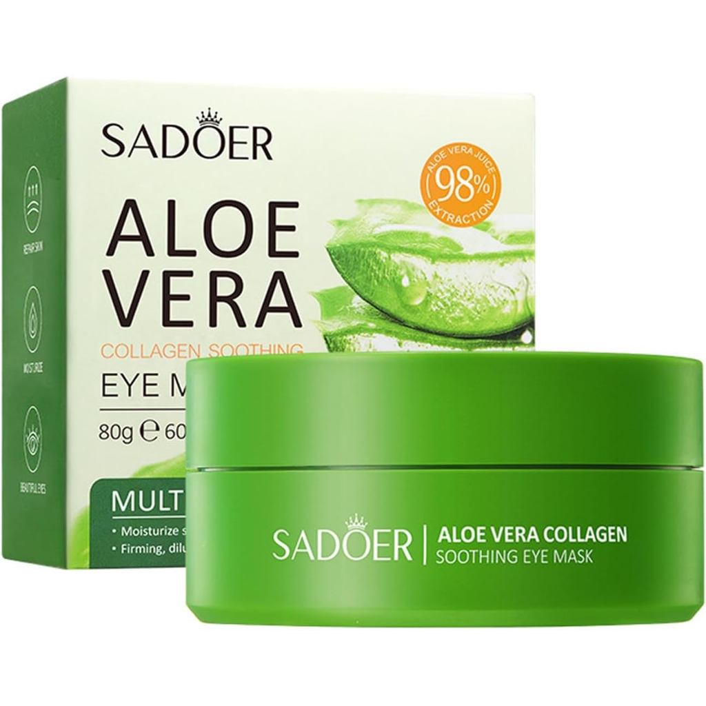 60 ชิ้น Eye Pads สําหรับ Dark Circles Collagen Dark Circles พร้อมว่านหางจระเข้คอลลาเจน Anti-Ageing (