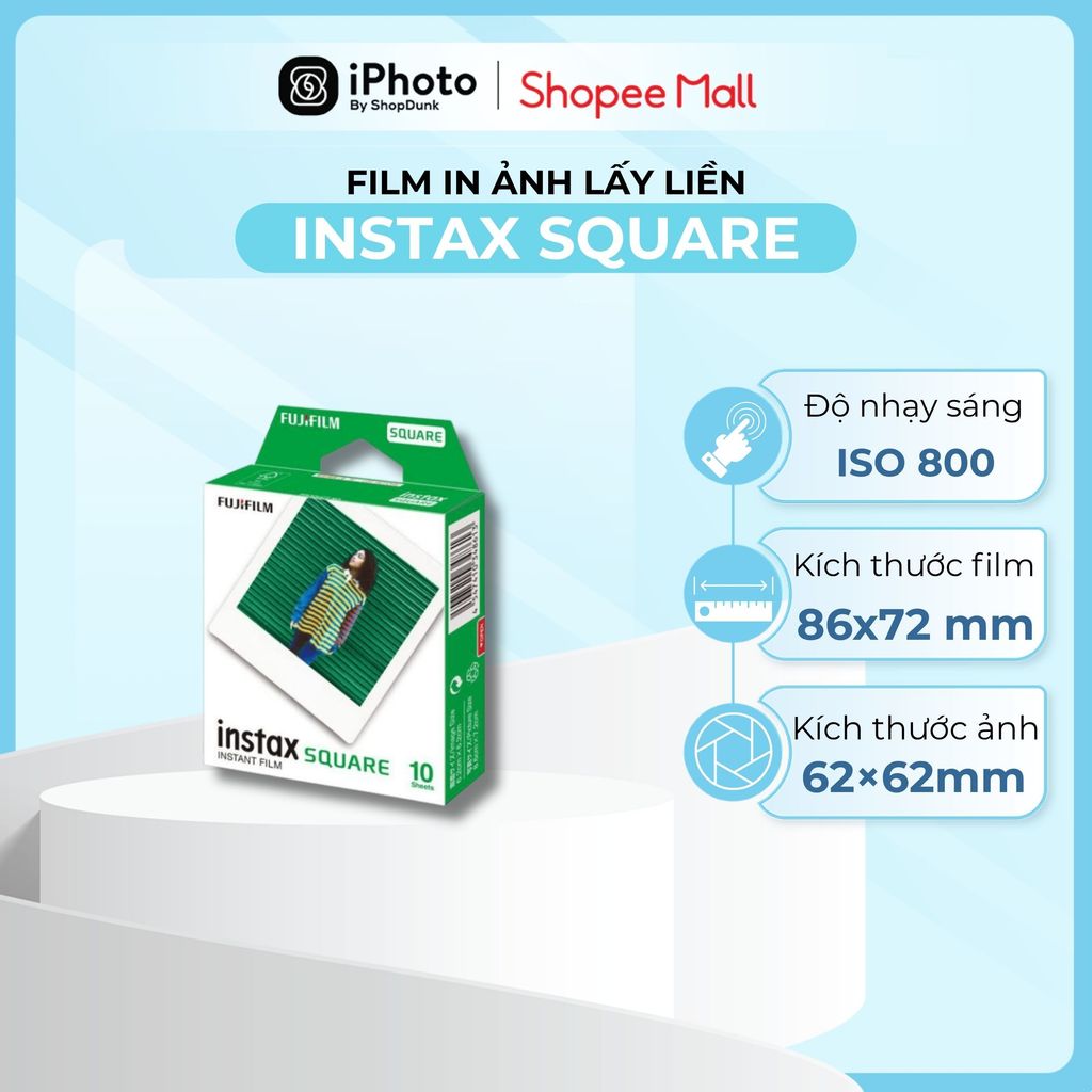 ฟิล์มถ่ายภาพทันที Fujifilm Instax Film Square ของแท้ - [MINI12/ MINI EVO CANOT BE USED]