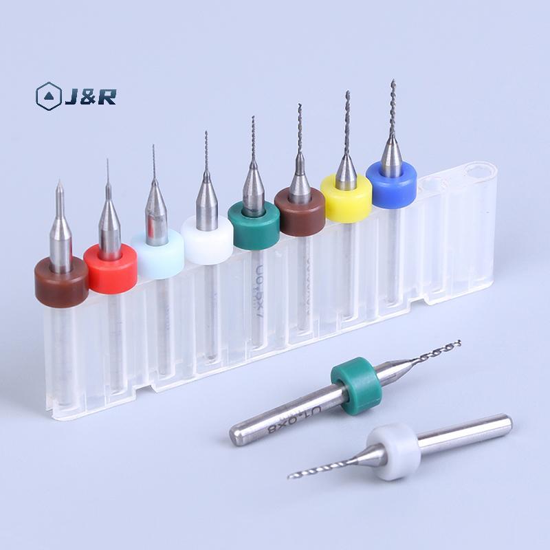J&R> 10 ชิ้น 0.1/0.3/1.1 มม.PCB mini เจาะ Bit ทังสเตนเหล็กคาร์ไบด์สําหรับวงจรพิมพ์