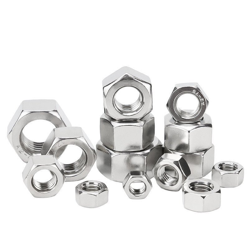 #304 สแตนเลสสตีล Hex Nut 201/316 Nut Daquan M2M3M4M5M6M8M10M12M16M20IV QA1