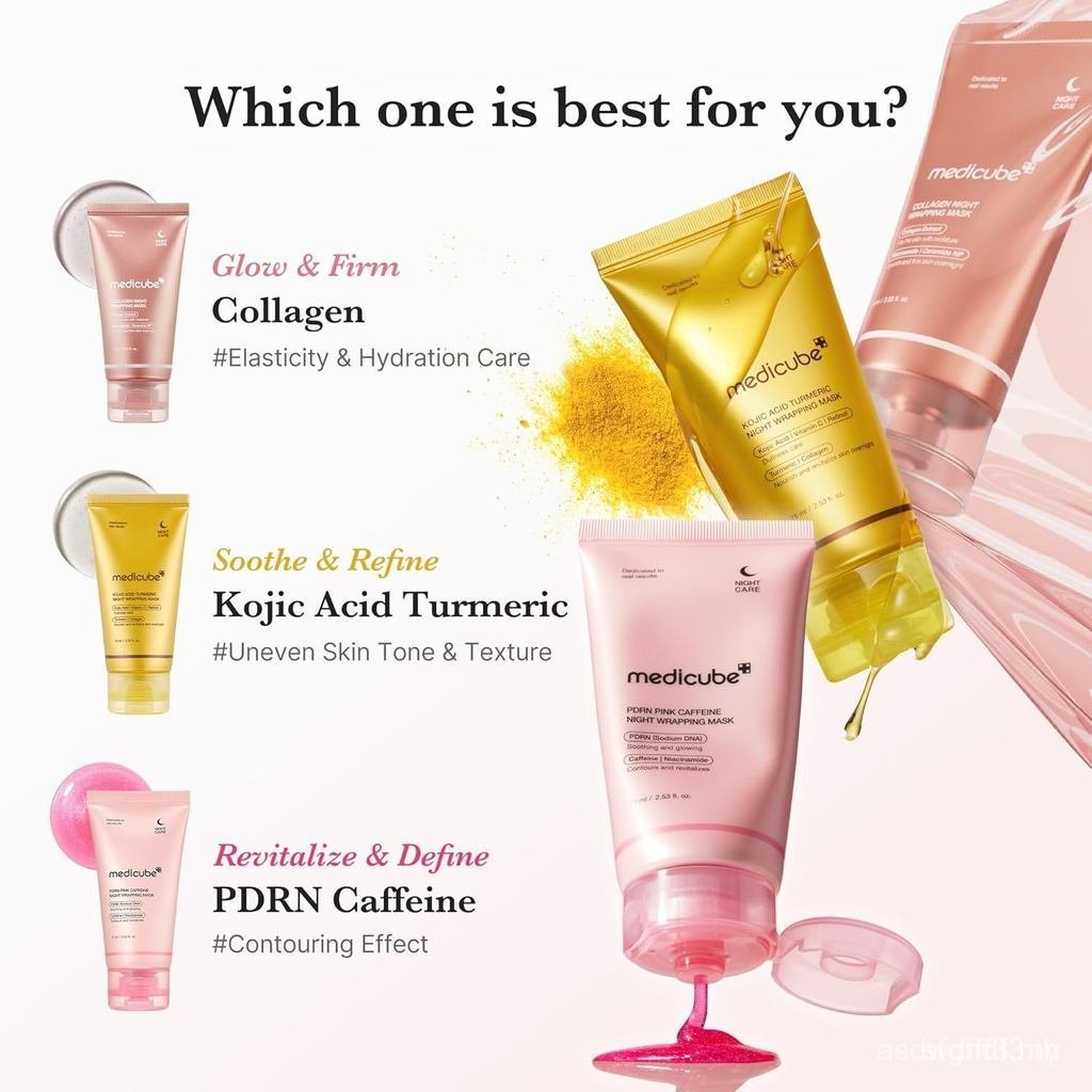 MedicubeWrappingMaskPDRNCffeineOvernigeelOffFacialMask|เฟิร์มมิ่ง, Depuffing&Hydration|คาเฟอีน,คอลลา