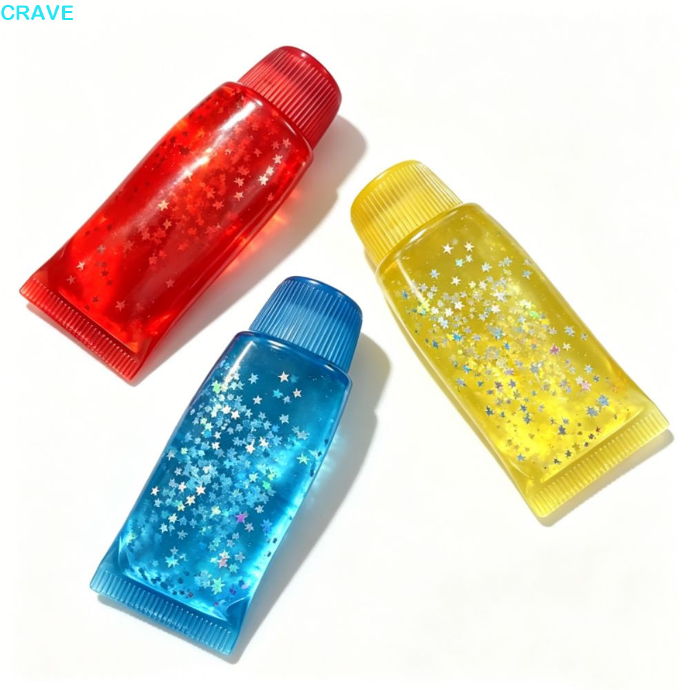 CRAVE ยาสีฟัน Squishy ของเล่น, Glitter Star Sensory Facial Cleanser Fidget, เด็กหยิกนุ่มยืดหยุ่น Bli