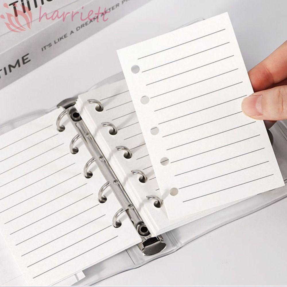 HARRIETT M5 Binder, หลายสี 5 หลุมโน้ตบุ๊คแบบหลวม, กันน้ําโปร่งใส double-buckle PVC Mini Binder Diary