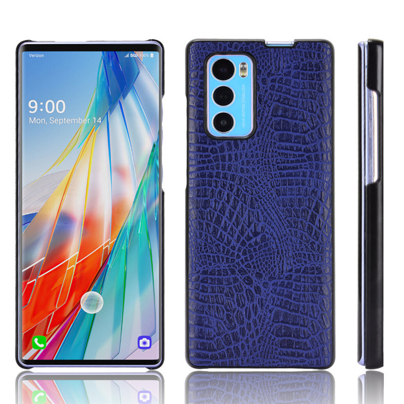 เหมาะสําหรับ LG Wing 5G เคสโทรศัพท์หนังลายจระเข้