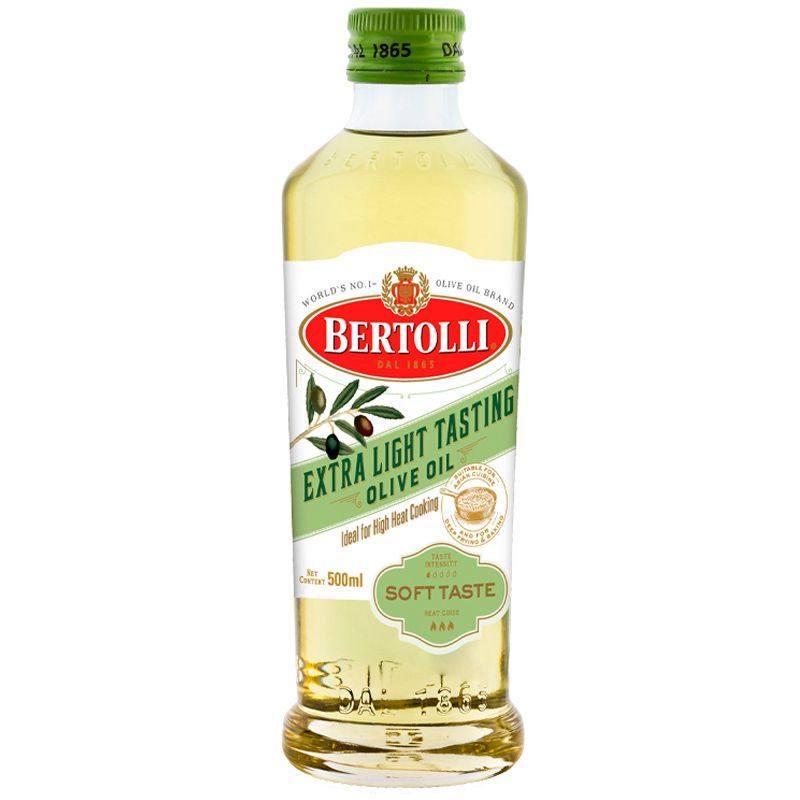 เบอร์ทอลลีน้ำมันมะกอกเอ็กซ์ตร้าไลท์เทสติ้งชนิดปราศจากกลิ่น 500มล Bertolli Light Olive Oil 500ml [0041790004205 ]