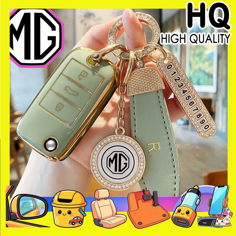[READY]MG4 EV Car Logo Key shell MG ZS MG5 MG HS MG3 Diamond Key Protective Case J89C