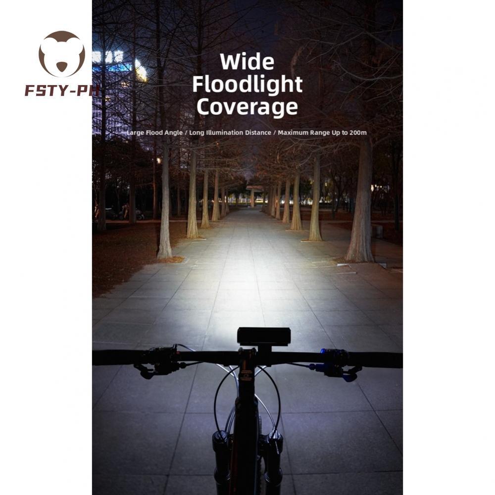 ไฟจักรยาน LED XHP90 LED โหมดไฟหลายโหมดจอแสดงผลดิจิตอลการชาร์จ Type-C