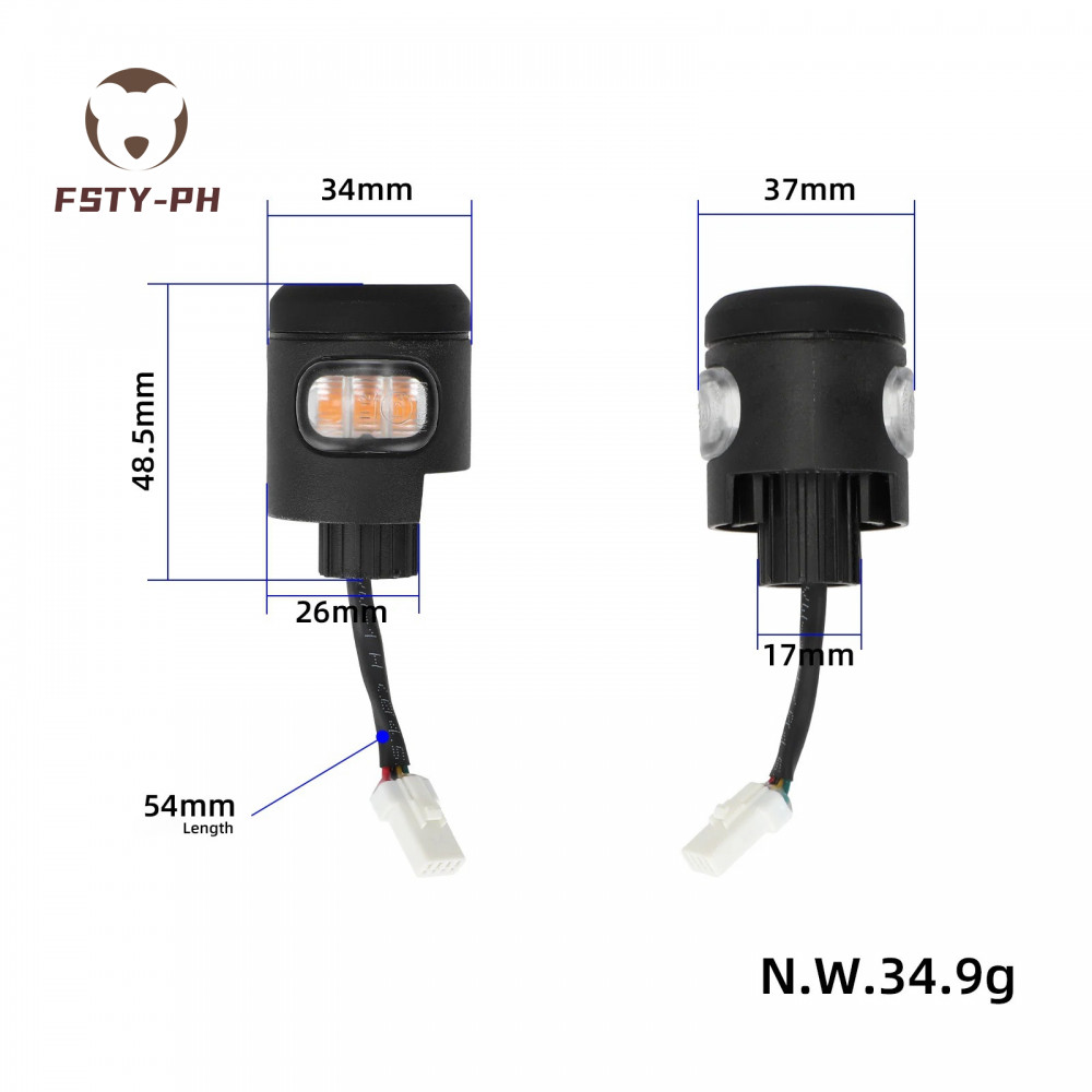 ไฟเลี้ยว LED สําหรับ Ninebot สกู๊ตเตอร์ MAX G3 F3 สําหรับ ZT3 35g ABS การก่อสร้าง