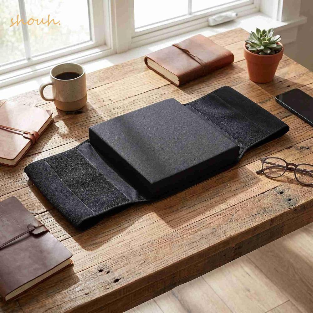 SHOUH Cajon , Ergonomic ปรับสาย Cajon กลองเบาะรองนั่ง,แบบพกพาลื่นฐานน้ําหนักเบา 2 กระเป๋าด้านข้างกล่