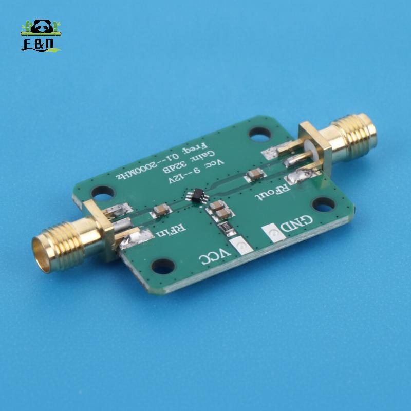 [F&O] โมดูลขยายสัญญาณบรอดแบนด์ RF 32dB Gain 0.1-2000MHz 9-12V 1 ชิ้นสําหรับโครงการวิทยุคลื่นสั้น EMK