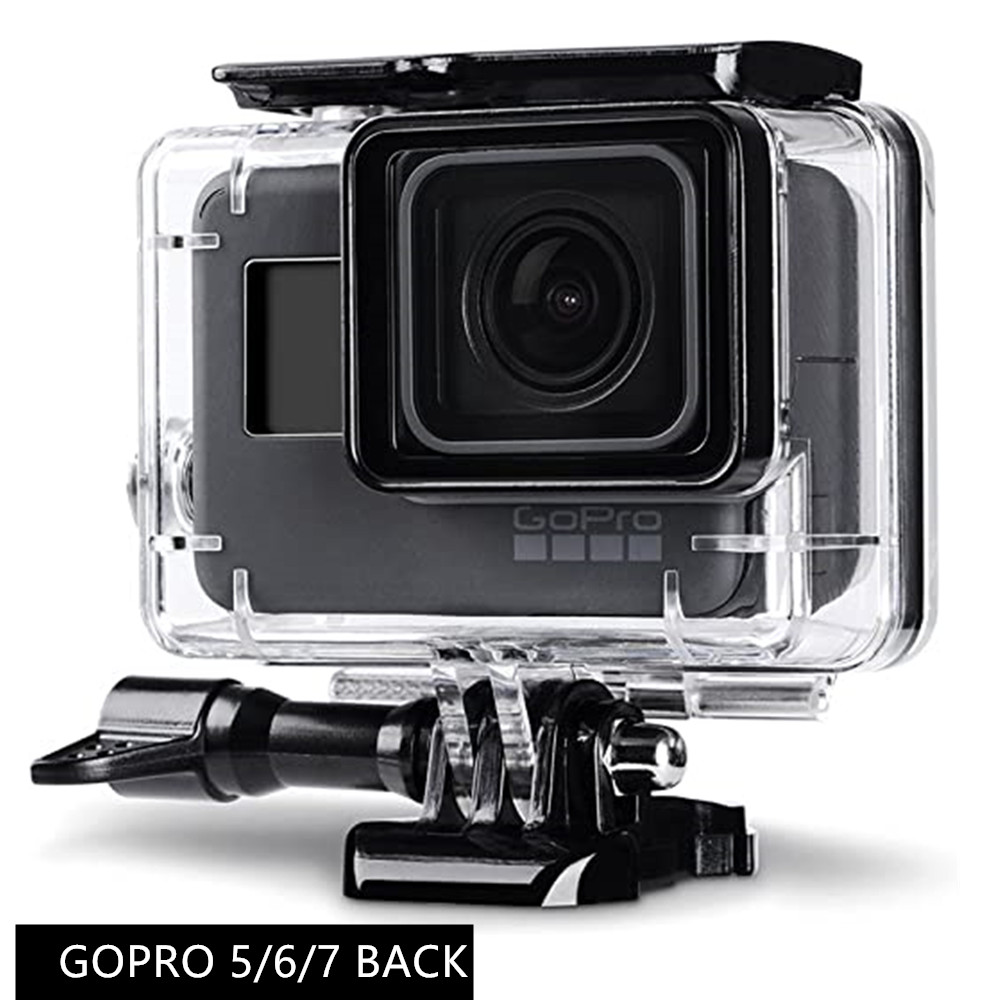 45m กันน้ําใต้น้ําสําหรับ GoPro Hero 7 6 5 สีดําดําน้ําป้องกันสําหรับ Go Pro 7 6 5 สีดําอุปกรณ์เสริม
