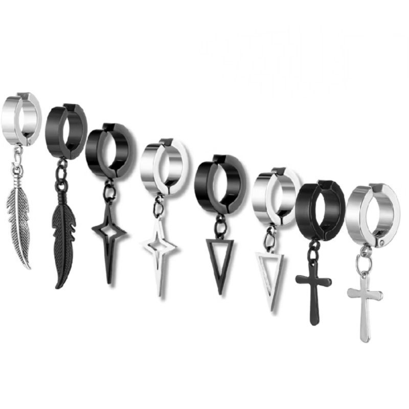 1 ชิ้น KOREAN TITANIUM EARRINGS/KOREAN TASSEL EARRINGS