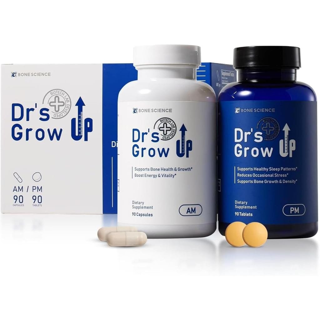 SCIENCE Drs Grow UP AM & PM รองรับสําหรับเด็กและวัยรุ่น, D3 K2 MK-7