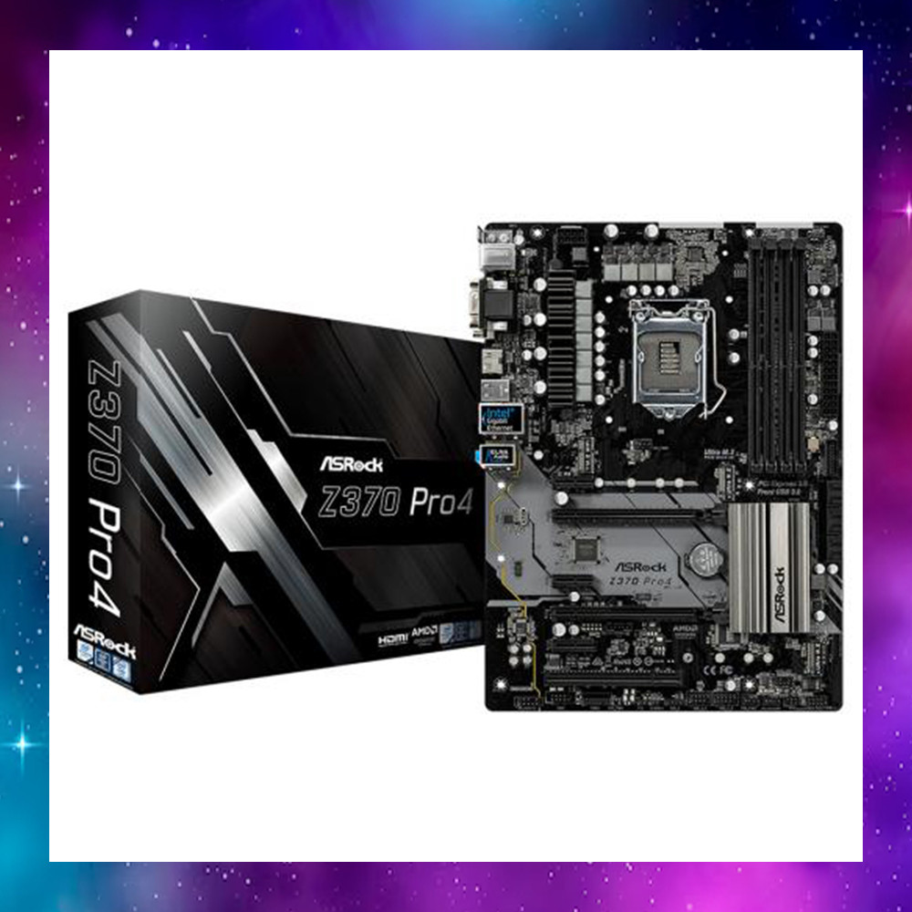 MAINBOARD (เมนบอร์ด) 1151 ASROCK Z370 Pro4 GEN8-9 ใช้งานปกติ