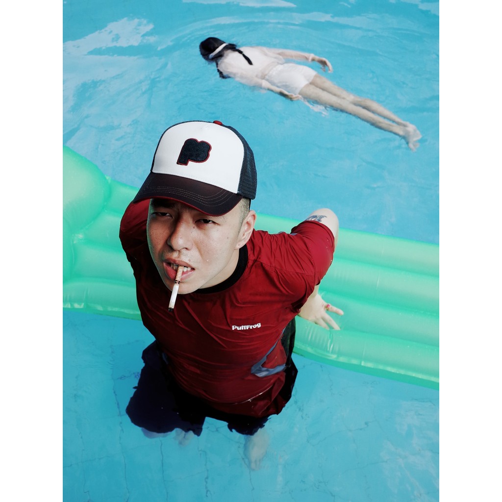 PuffFrog Mesh Baseball Cap PuffFrog Color Matching Truck Cap Mesh Baseball Cap