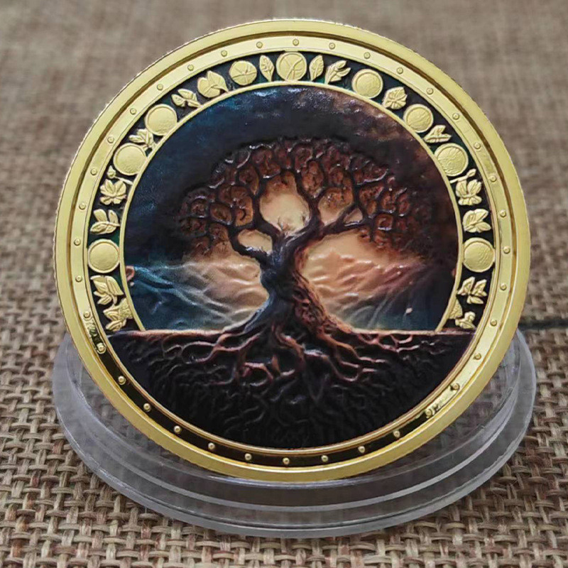 Haiyi Supply Genesis Tree of Life เหรียญที่ระลึกงานฝีมือโลหะเหรียญ Badge เหรียญทอง 9.3