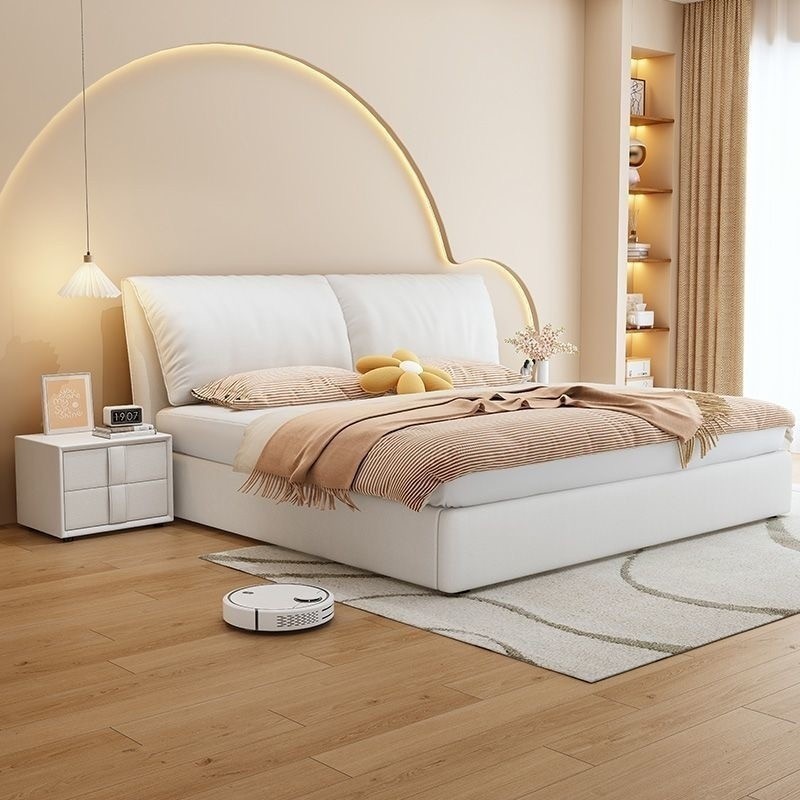 Fabric And Solid Wood Bed Frame Storage Bed Frame Wooden Bed Frame Bed Frame With Mattress Super Sin