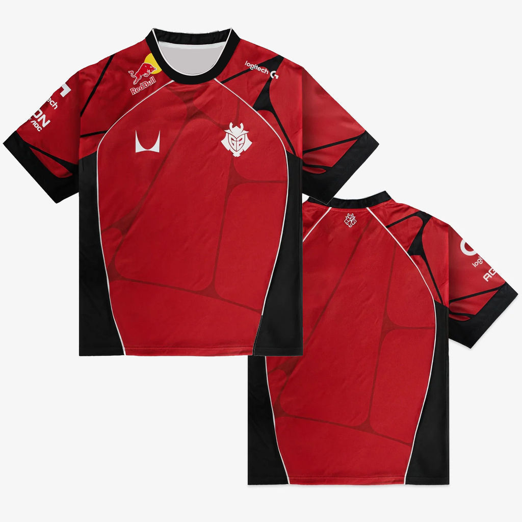 G2 ESPORTS 2026 เสื้อทีมแดงผู้ชาย ชุดทันสมัย