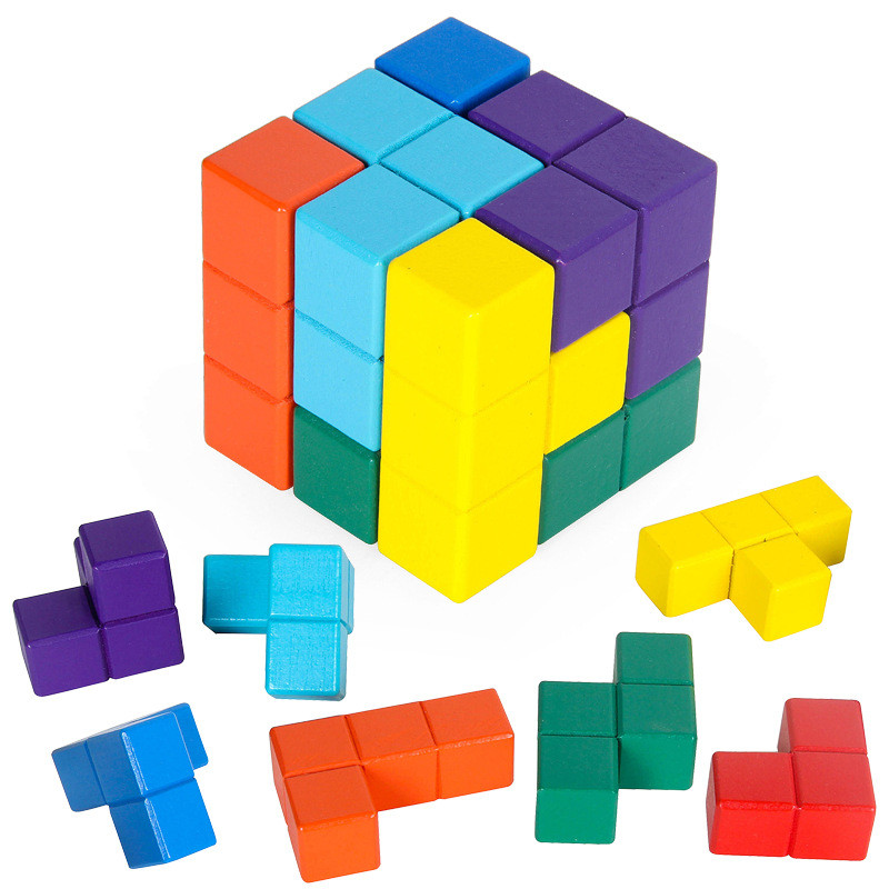 เด็กการศึกษา Soma บล็อกตัวต่อแนวตั้ง Tetris Thinking Training Baby Early Educational Toys การฝึกอบรม