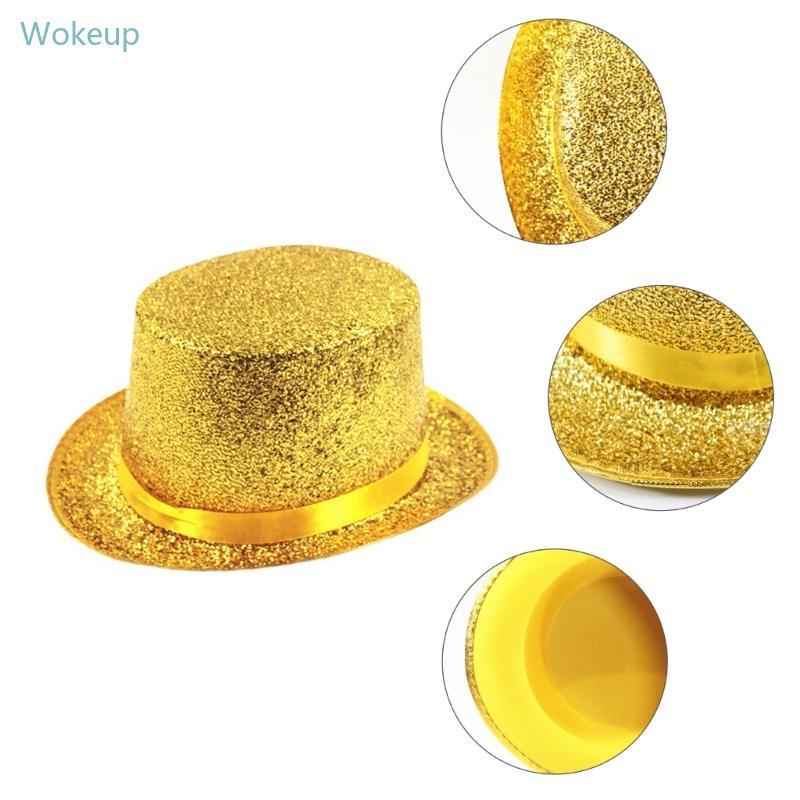 WOKE Short Brim Fedora Hat Victorian Age Magician Hat for Boy Men Adult Cap