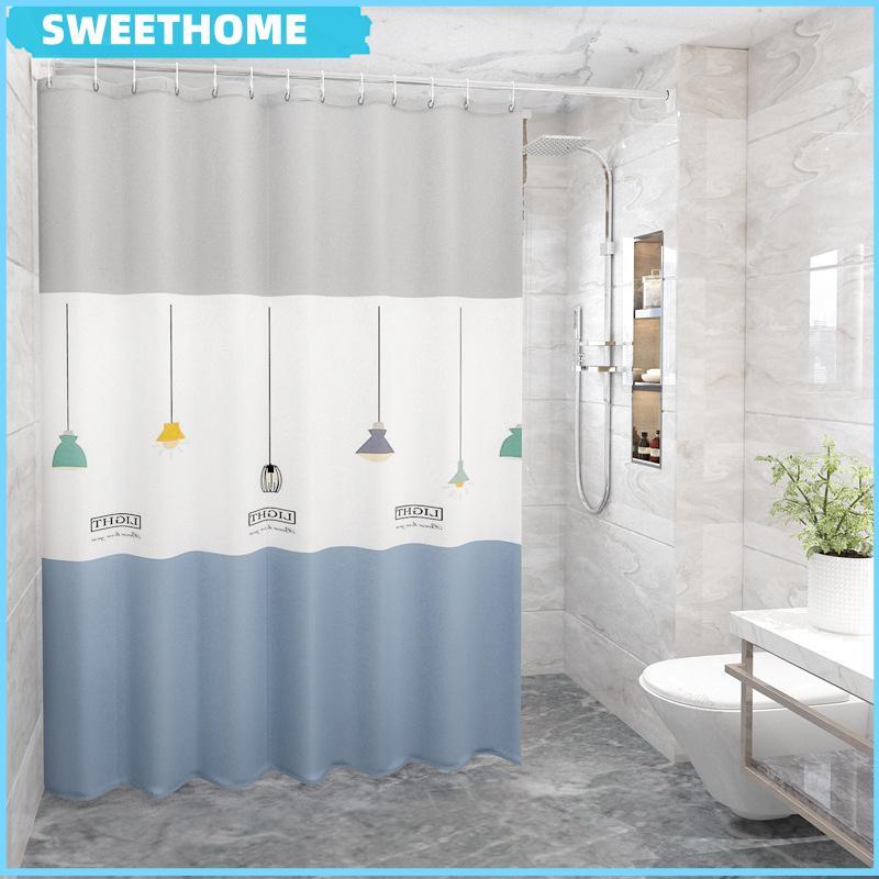 SWEETHOME Thien Partition สําหรับห้องน้ําม่านอาบน้ํากันน้ําไม่ต้องเจาะรู