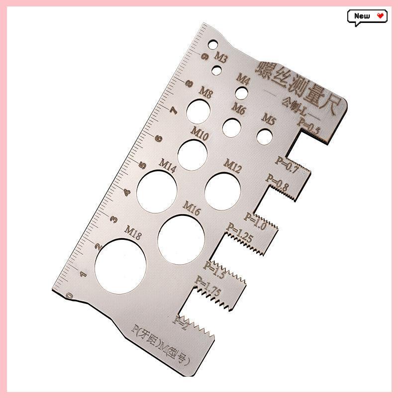 AqToCna สกรูเกลียว Pitch Gauge ไม้บรรทัดเครื่องมือวัด Bolt Nut เมตริกเครื่องจักรกลด้ายสกรูตัดวัดมุมรุ่นวัด AqToCna