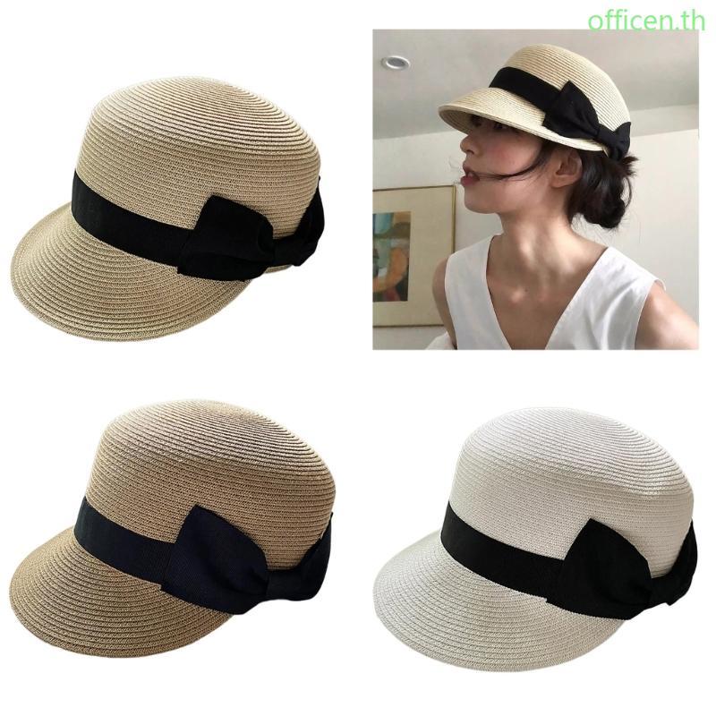 Cen Handmade Braided Belt Straw Hat British Sun Hat Straw Hat Beach Cloche Hat
