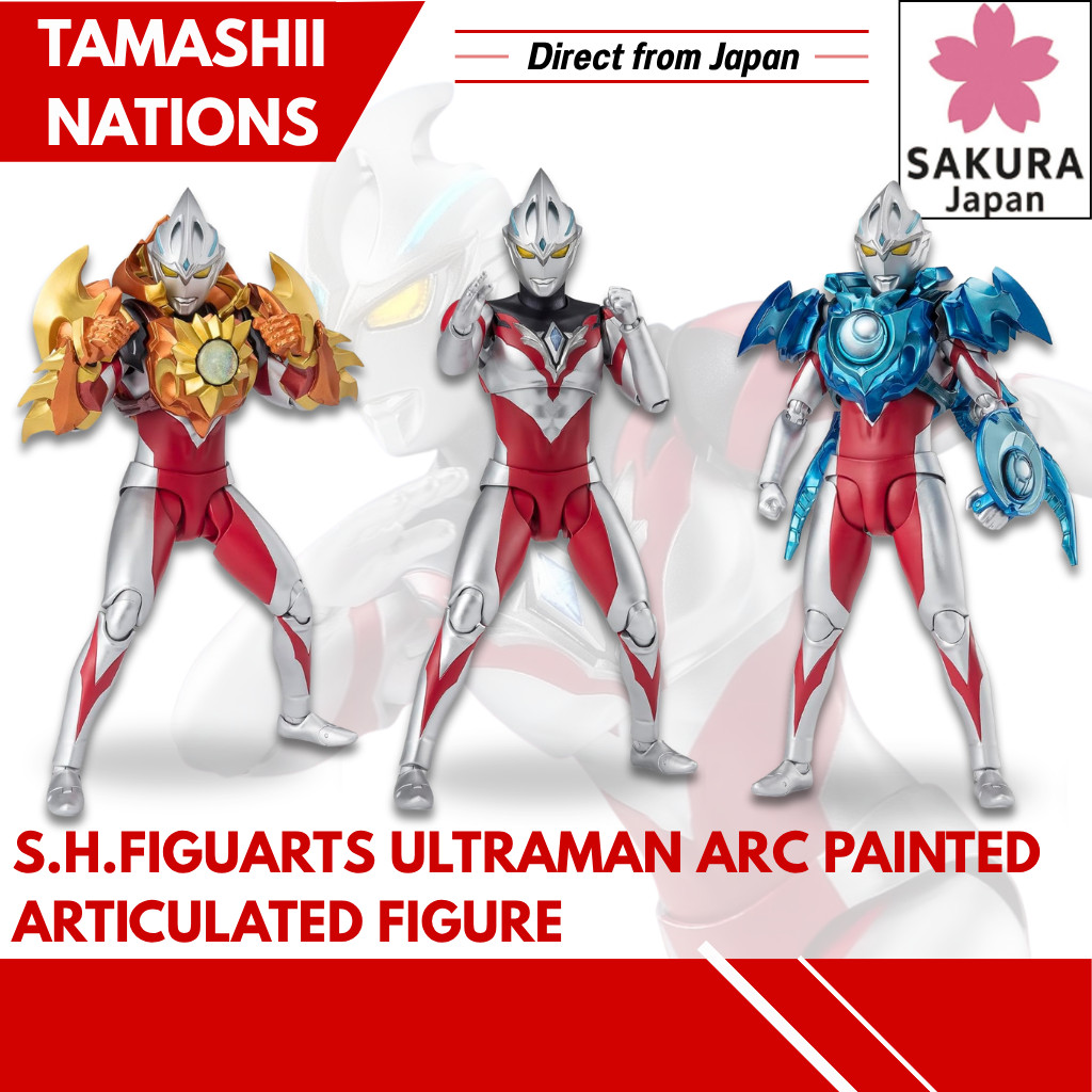 Tamashii Nations S.H.Figuarts Ultraman Arc Painted Articulated Figure PVC & ABS Approx. 150mm / TAMASHII NATIONS / S.H.Figuarts / Ultraman Arc / Luna Armor / Solis Armor