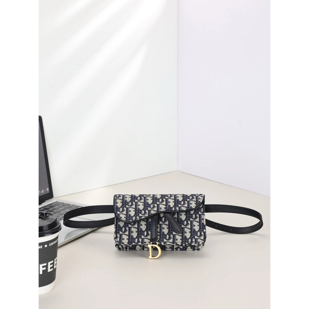 [Old Fairy] Diorsaddle Belt Bag Full Version Old Flower Dior Jacquard Canvas Saddle Belt Bag Classic