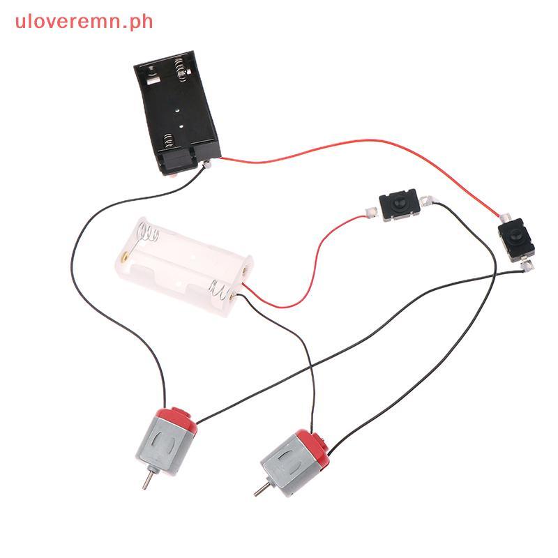 Uloveremn 130 Motor Kit with 2xAA Battery Case & Switch 16500RPM Mini DIY Electronic Model PH