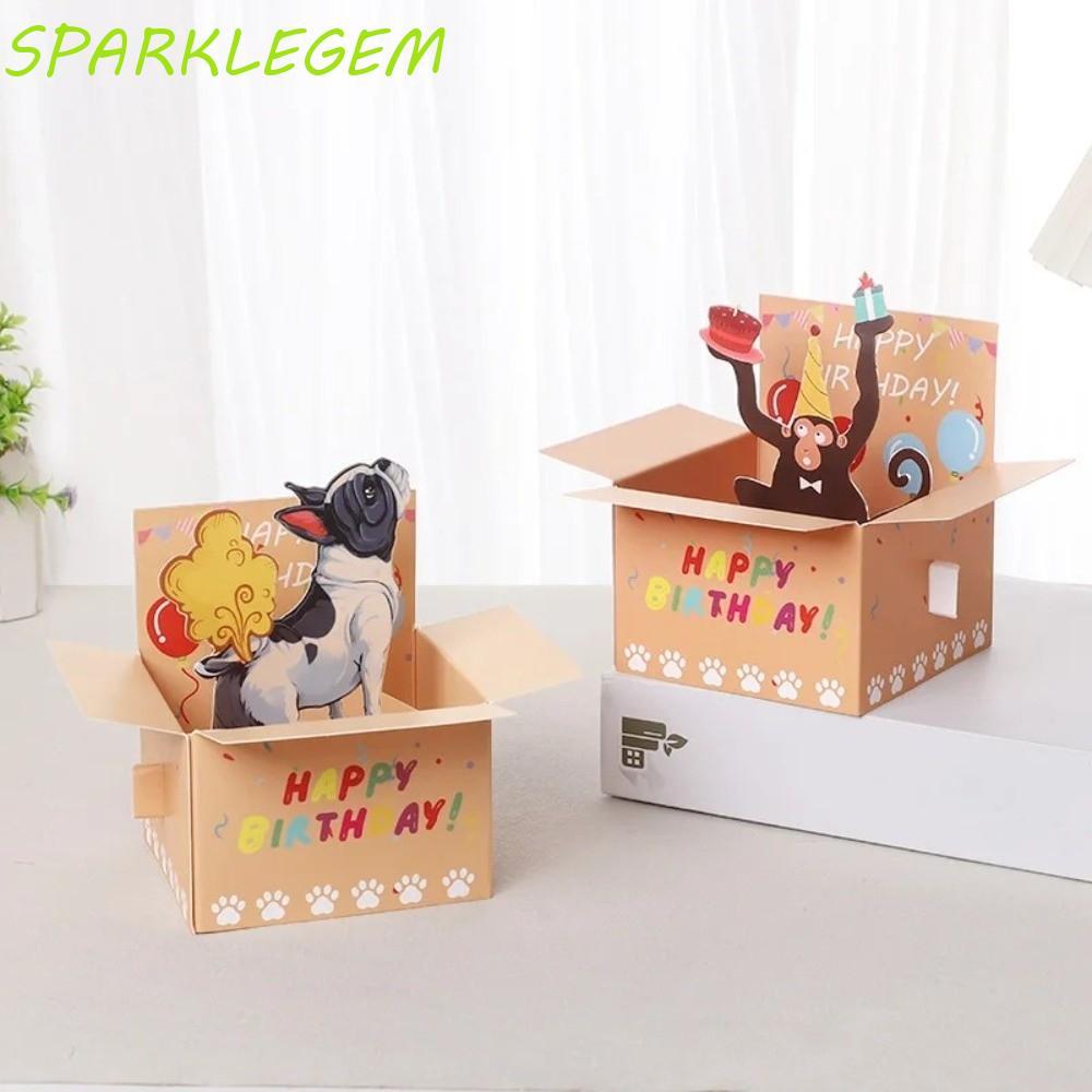 SPARKLEGEM Hilius Pop-Up Card,กระดาษNovelty 3Dวันเกิดการ์ดอวยพร,Prank Props Humorous Character Funny