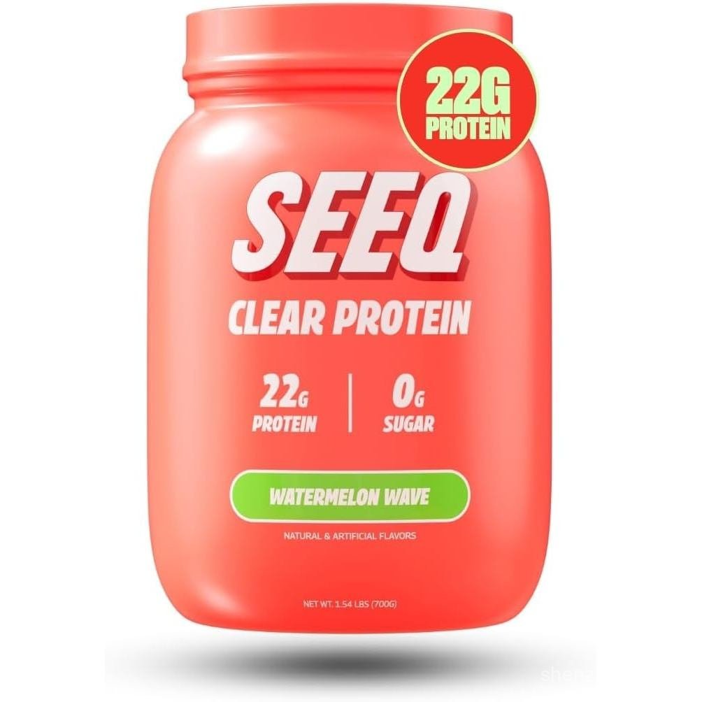 SEEQ Clear Protein Powder - Watermelon Wae - 22 Serings - 22g Clear Whey Protein Isolate - Zero Suga