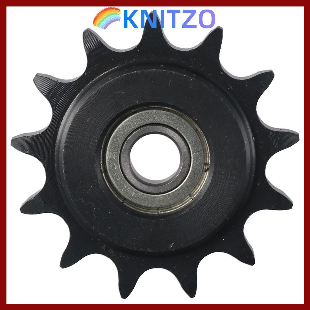 CODKNITZO Chain Idler Sprocket, C45 เหล็กคาร์บอน 10 มม.Bore 1/2 "Pitch นูน Idler Gear,สีดําออกไซด์ 1