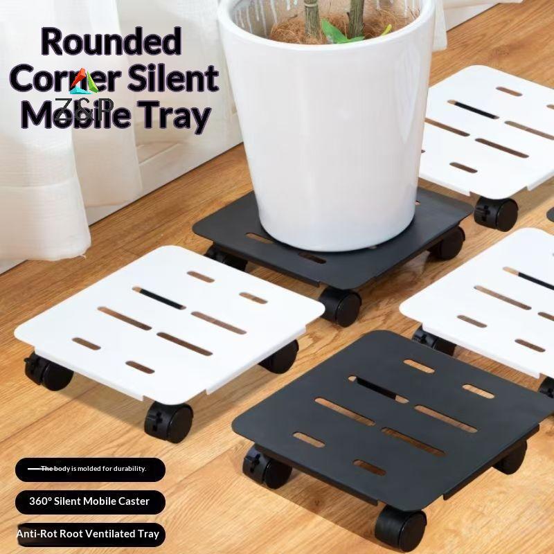 Z&P Mobile Plant Pot Tray With Wheels For Heavy Plants Stands Mobile Trolley COD