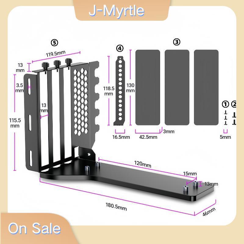 J-Myrtle 1 ชุดภายนอก GPU Doing Station แนวตั้ง GPU Mount Braet 2/3 ช่องกราฟิกการ์ดพวงมาลัยฮาร์ดแวร์ 