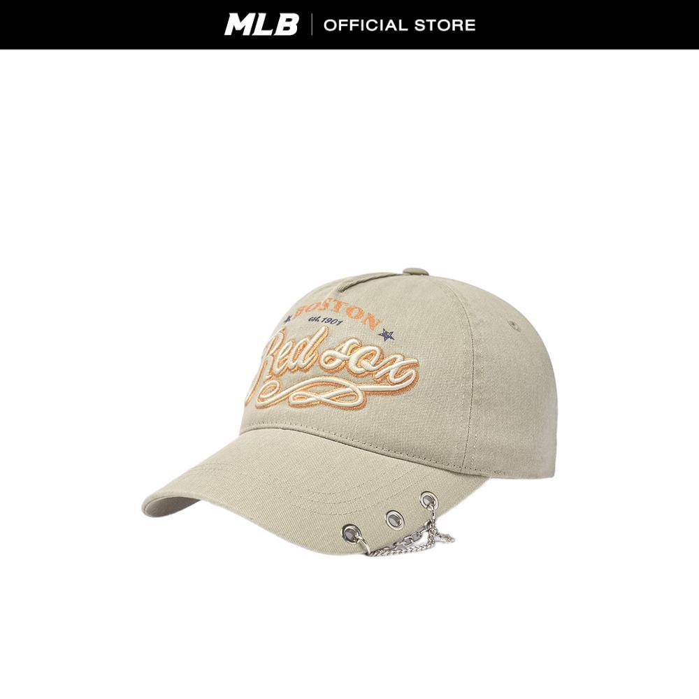 MLB หมวกแก็ป ยูนิเซ็กซ์ Vintage Cursive Jewelry Unstructured Ballcap รุ่น 3ACPV206N 43BGS สีเบจ