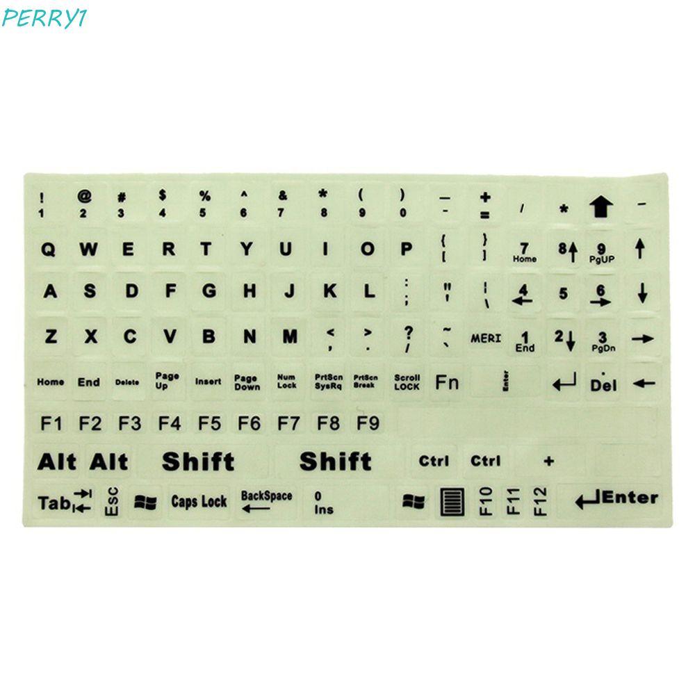 PERRY Keyboard Sticker Luminous PC Laptop Standard English General Large Letter Sticker