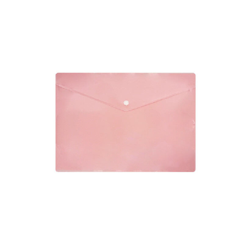 DILOKO ซองกระดุมพลาสติก A4 สีชมพู รุ่น DF001 ขนาด 14 ไมครอน