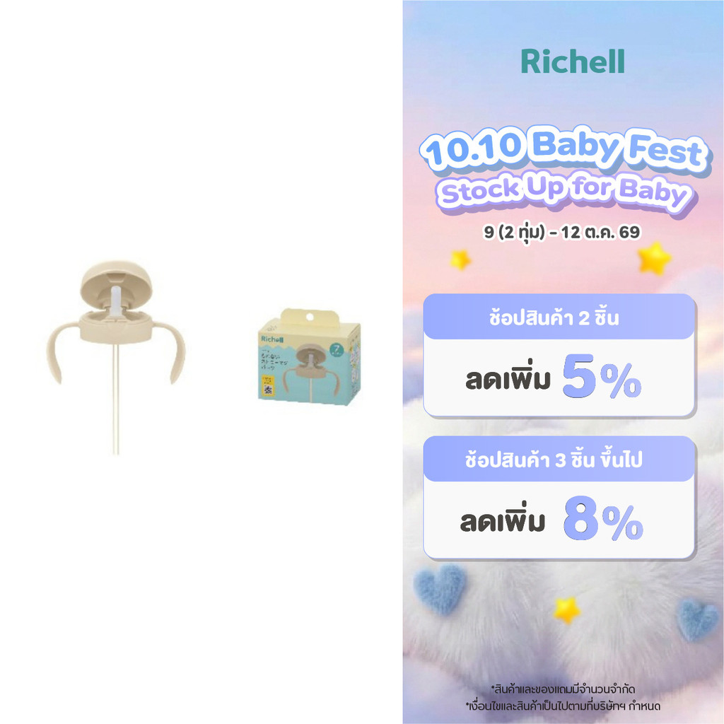 Richell غطاء بديل بشفاط لزجاجة T.L.I