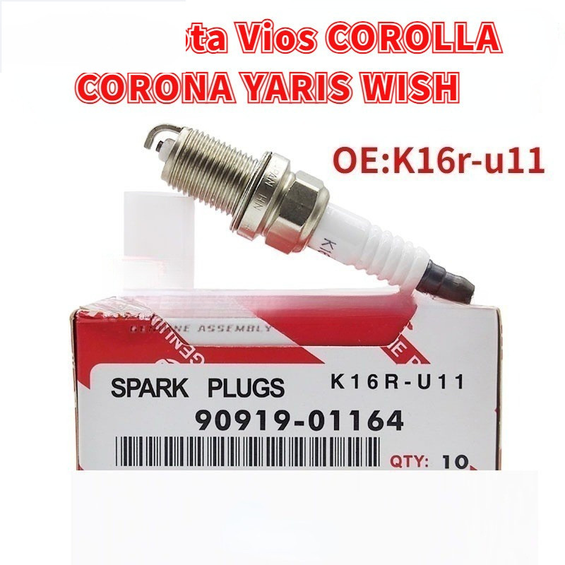 หัวเทียน Denso 1 ชิ้นสําหรับ Toyota Vios COROLLA CORONA YARIS WISH K16r-u11