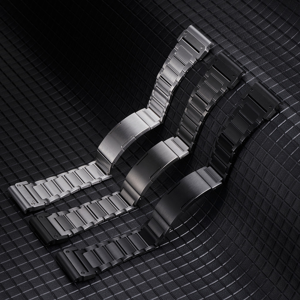 Garmin Fenix7Pro Fenix7X (51 มม.) 26 มม.แถบโลหะสแตนเลสสายรัดที่ถอดออกได้สามด้านสําหรับ Garmin Fenix7